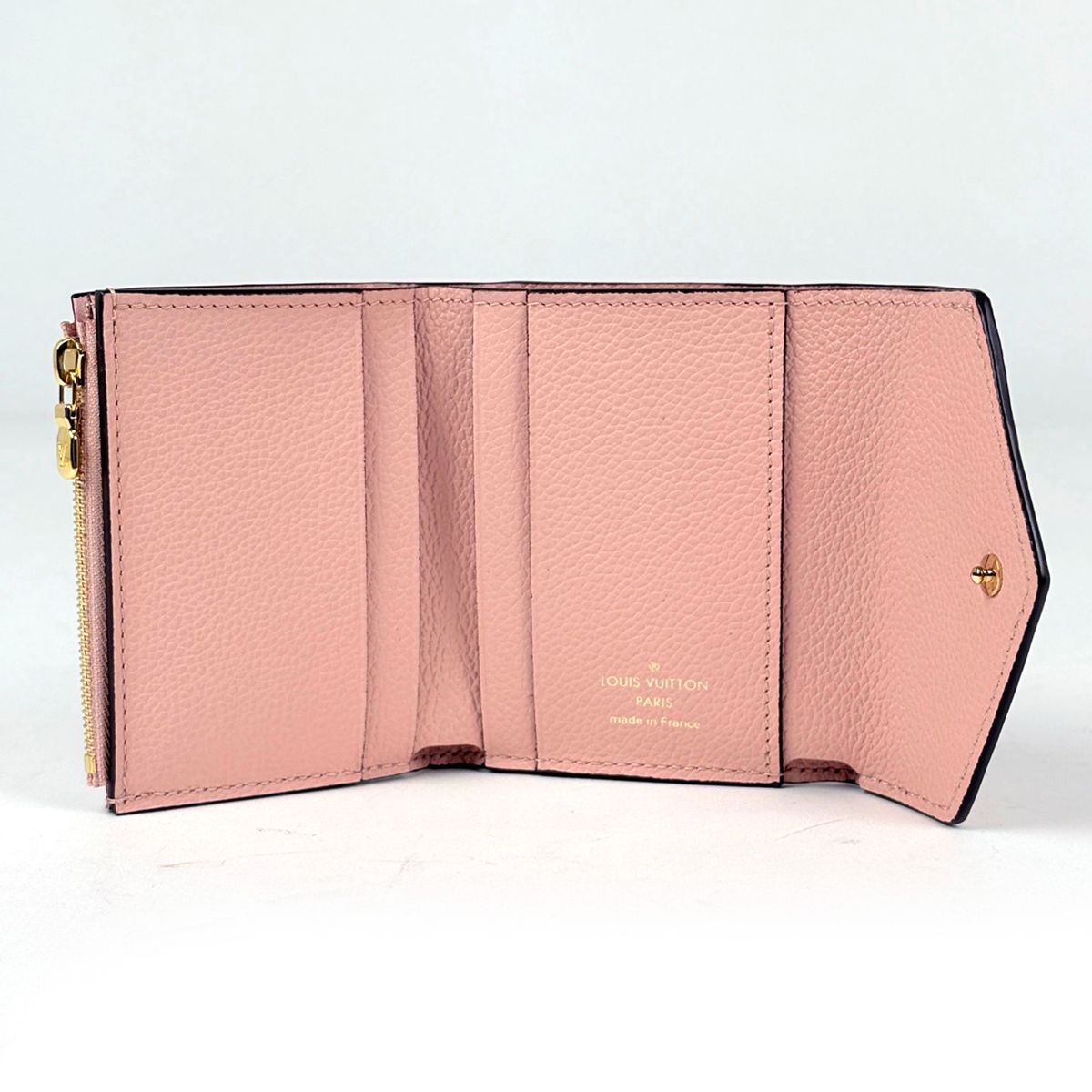 Louis Vuitton Portefeuille Zoe Compact Wallet Trifold Monogram Empreinte Rose — view 5