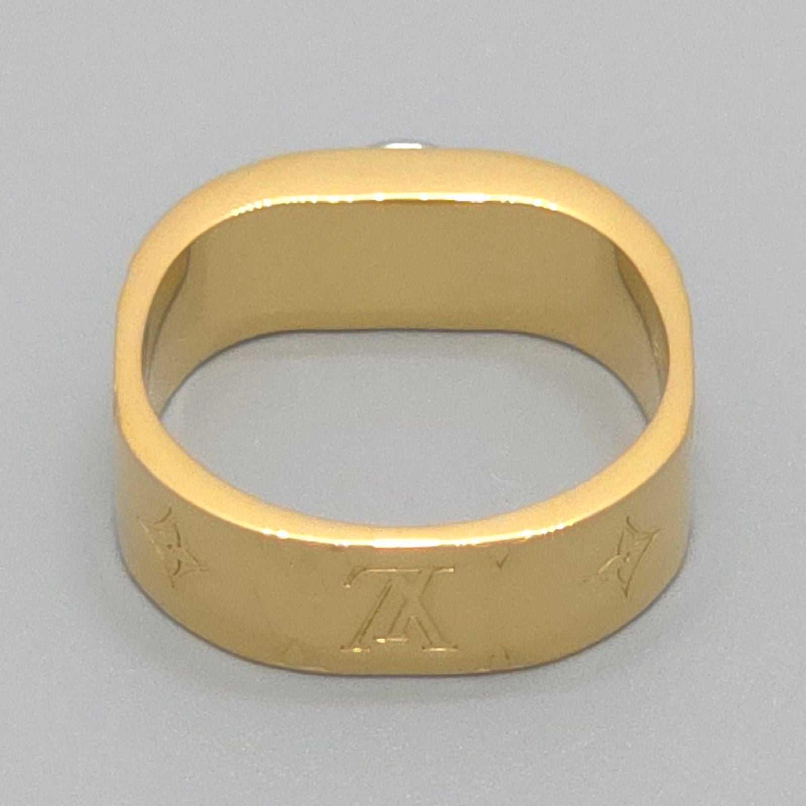Louis Vuitton Ring Nanogram M Studs Gold Silver Color Metal — view 6