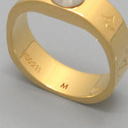 Louis Vuitton Ring Nanogram M Studs Gold Silver Color Metal — view 4