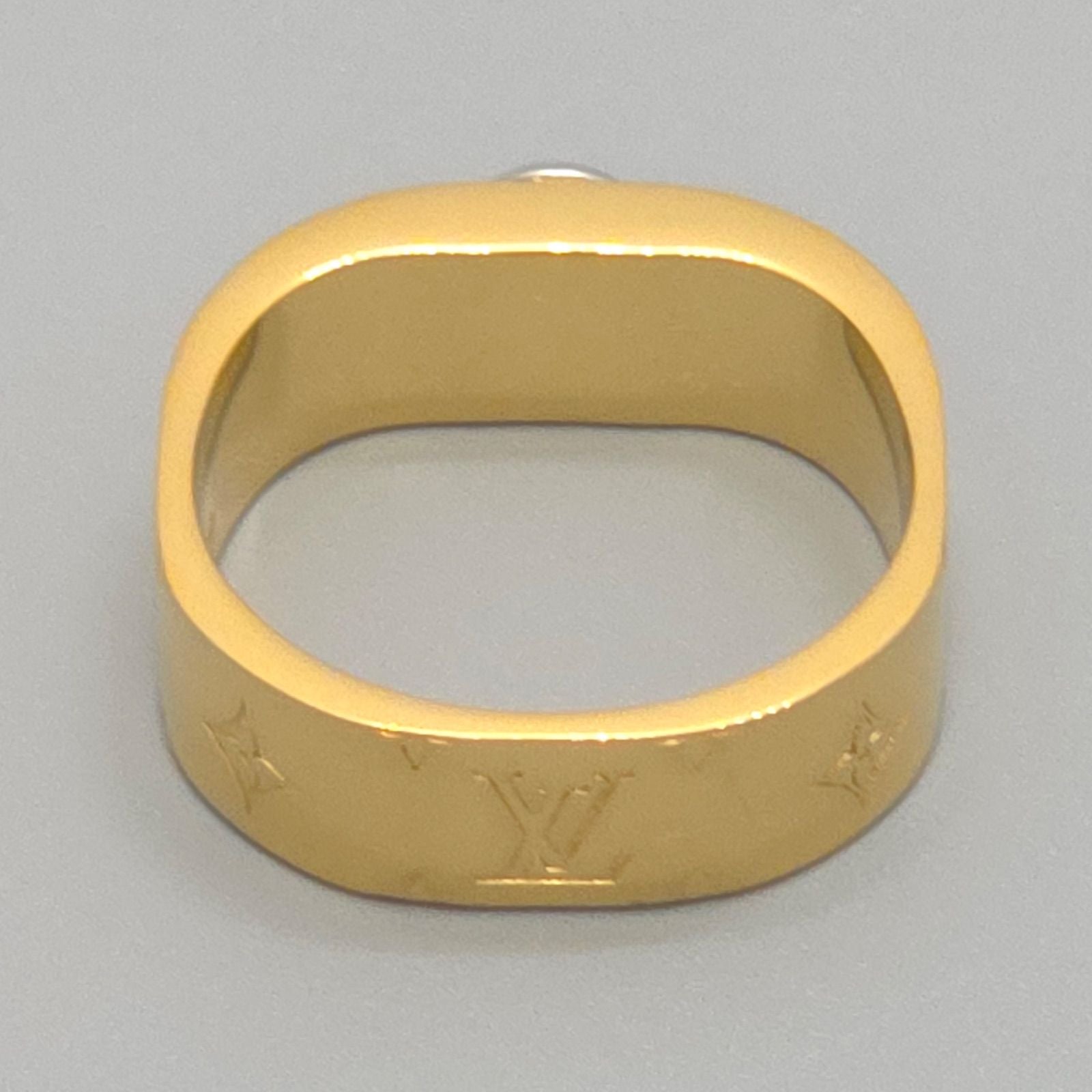 Louis Vuitton Ring Nanogram M Studs Gold Silver Color Metal — view 7