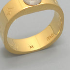 Louis Vuitton Ring Nanogram M Studs Gold Silver Color Metal — view 5