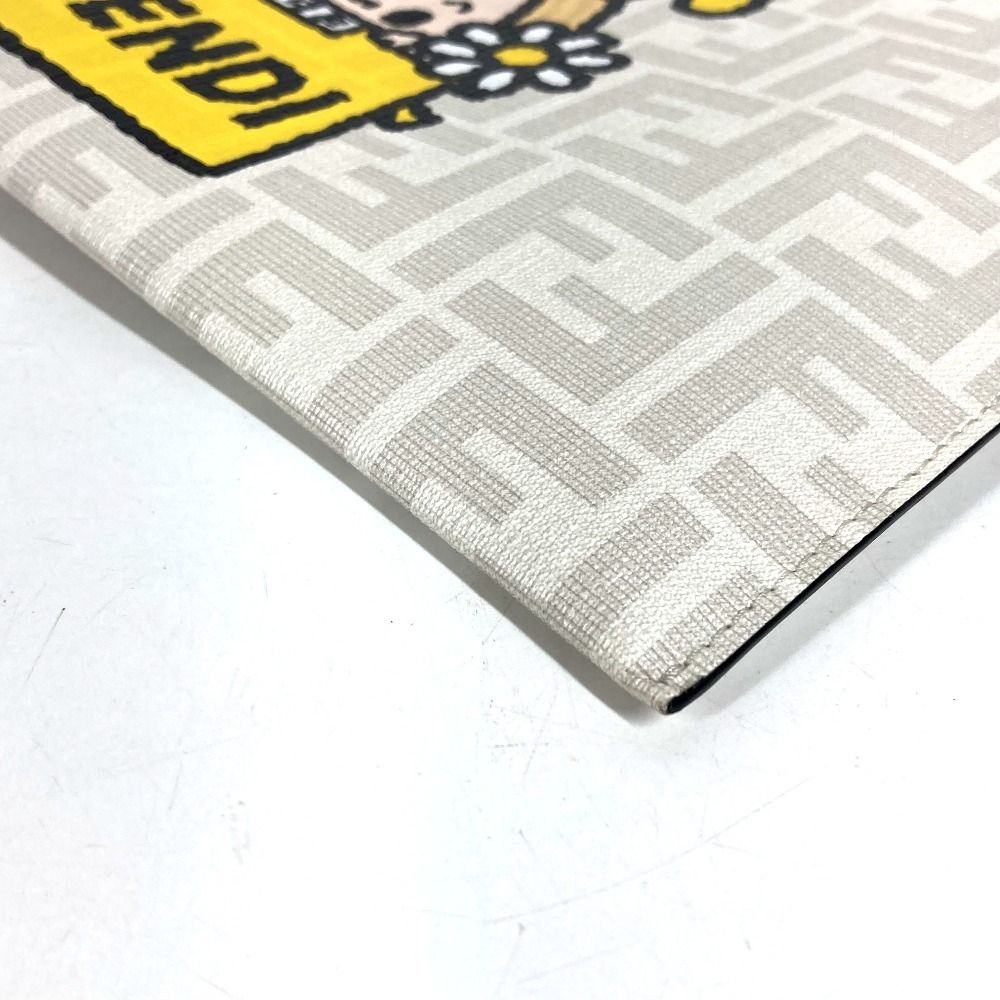 Fendi Clutch Zucca Logo Leather White — view 5