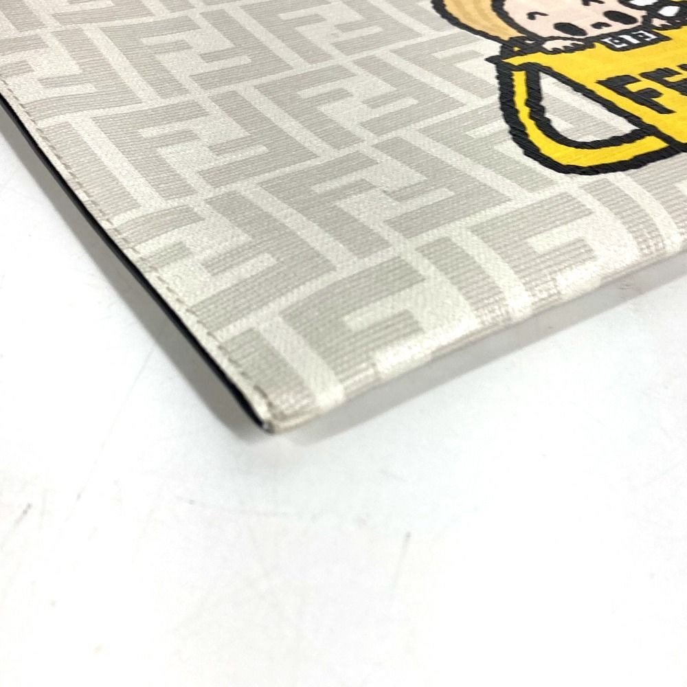 Fendi Clutch Zucca Logo Leather White — view 7