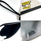 Fendi Clutch Zucca Logo Leather White — view 9