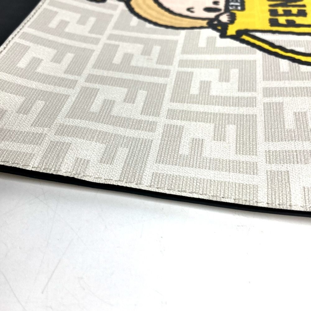 Fendi Clutch Zucca Logo Leather White — view 8
