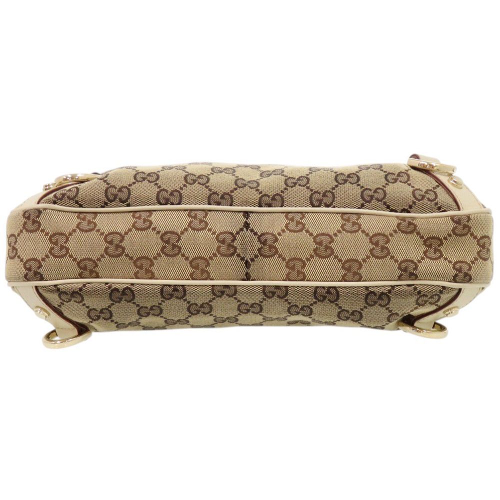Gucci Hobo Abbey GG Canvas Leather Beige Shoulder — view 3