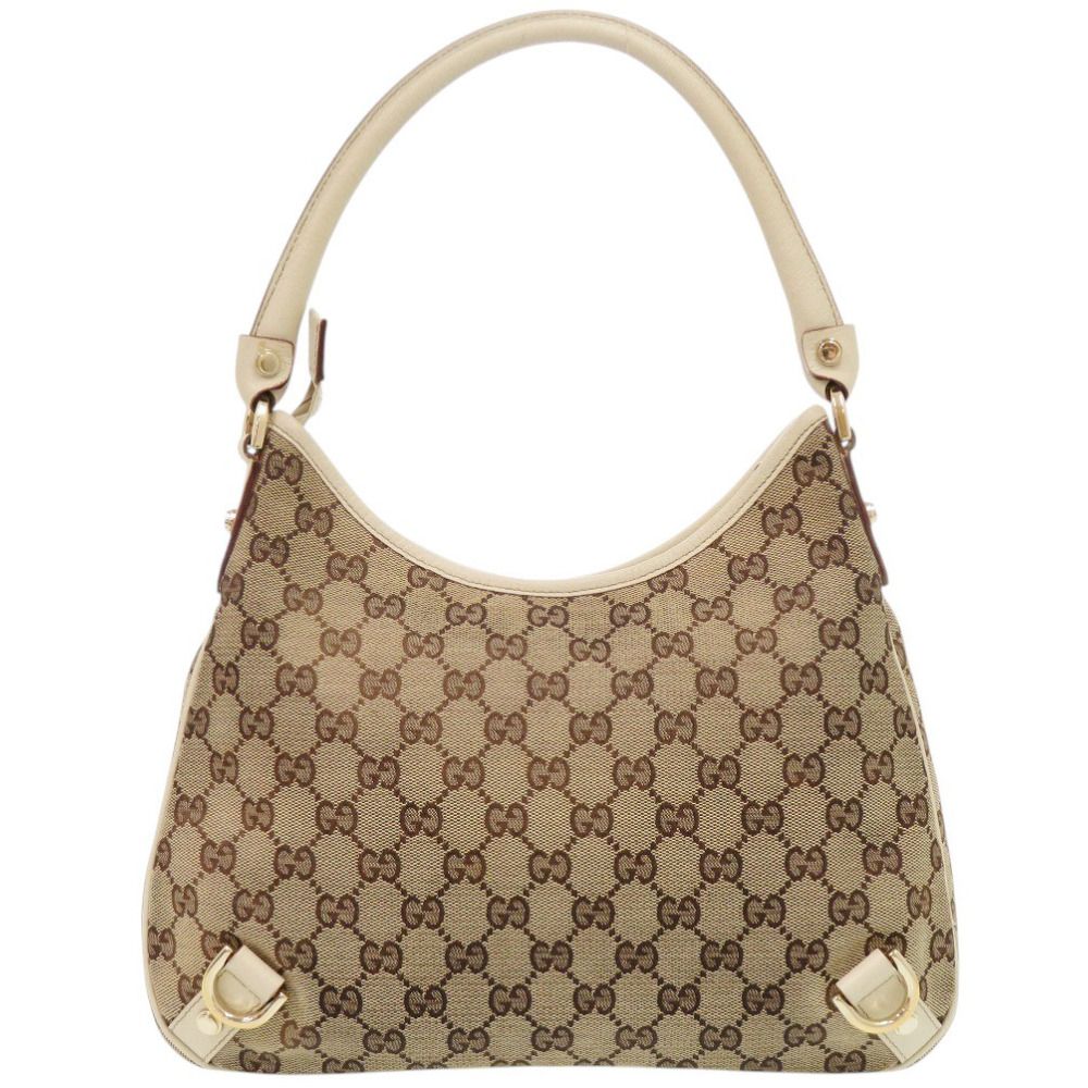 Gucci Hobo Abbey GG Canvas Leather Beige Shoulder — view 2