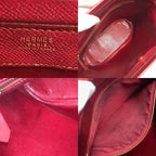 Hermes Shoulder Bag Berry Courchevel — view 8