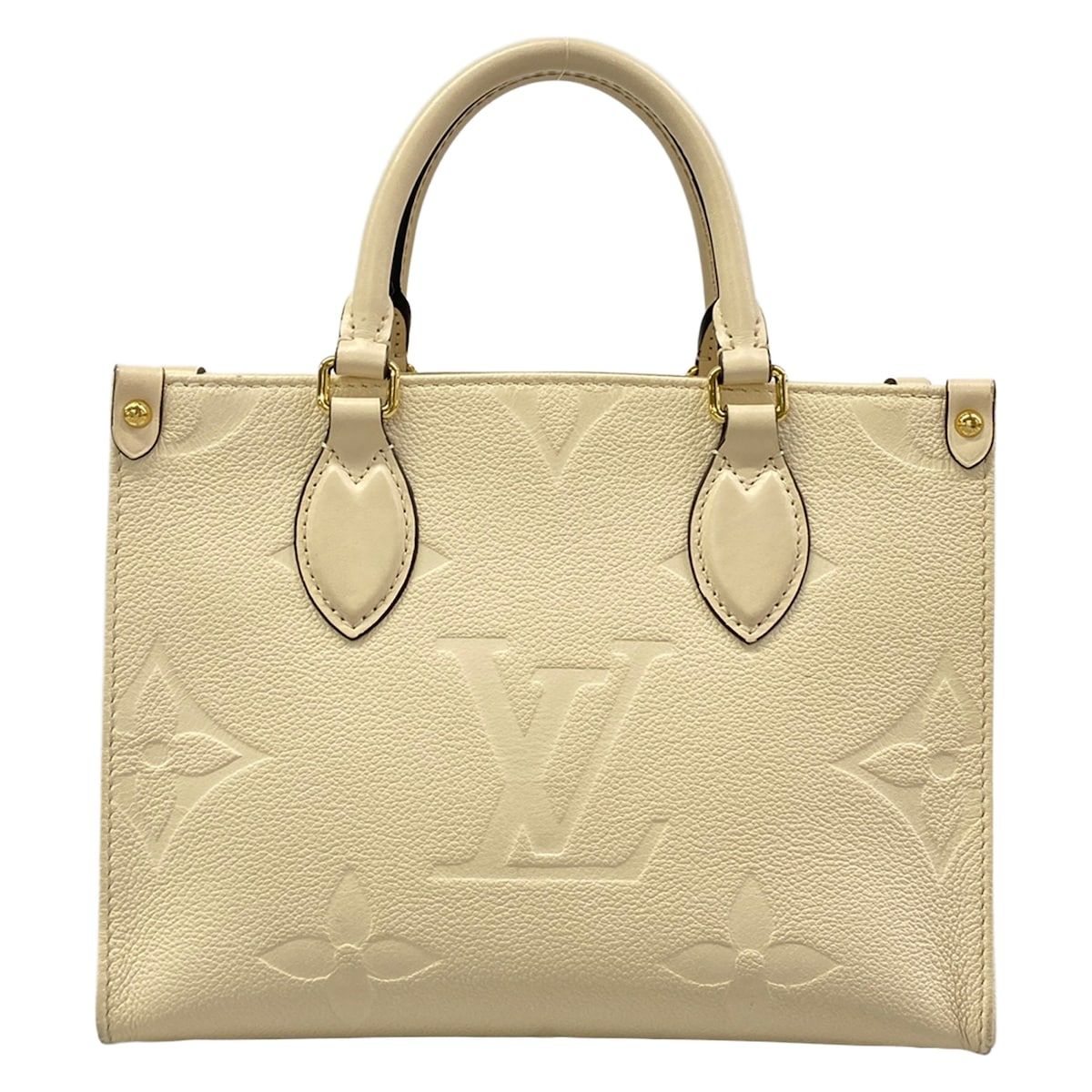 Louis Vuitton Tote Monogram Empreinte On The Go PM Cream Leather Cowhide — view 3