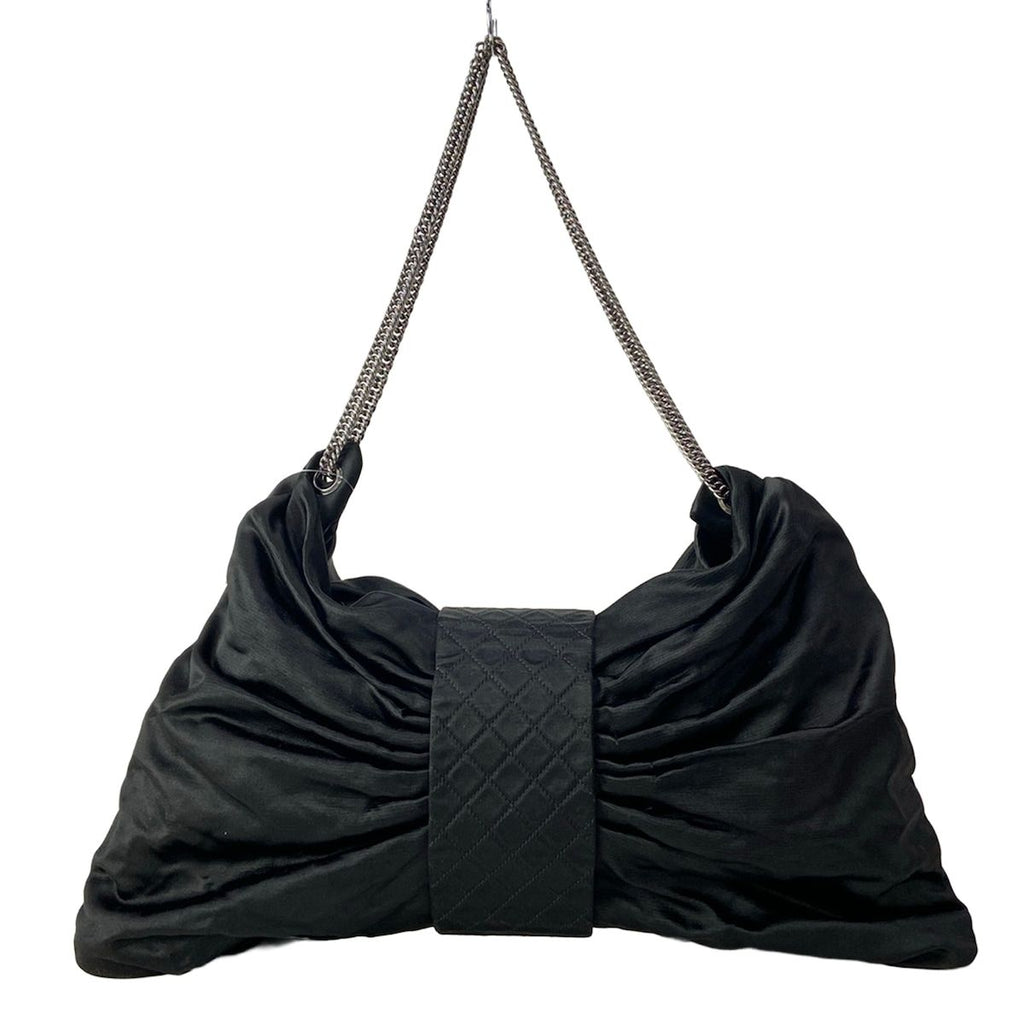 Chanel Shoulder Bag 2.55 Black Chain Silver Ribbon — view 3