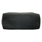 Fendi Tote Zucchino Pattern Black Leather — view 5