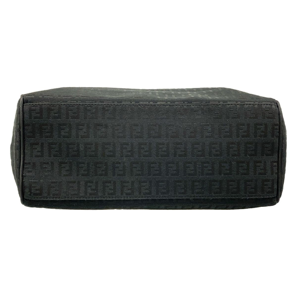 Fendi Tote Zucchino Pattern Black Leather — view 5
