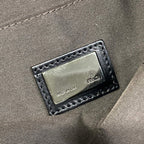 Fendi Tote Zucchino Pattern Black Leather — view 8