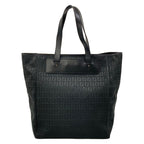 Fendi Tote Zucchino Pattern Black Leather — view 3