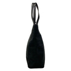 Fendi Tote Zucchino Pattern Black Leather — view 4