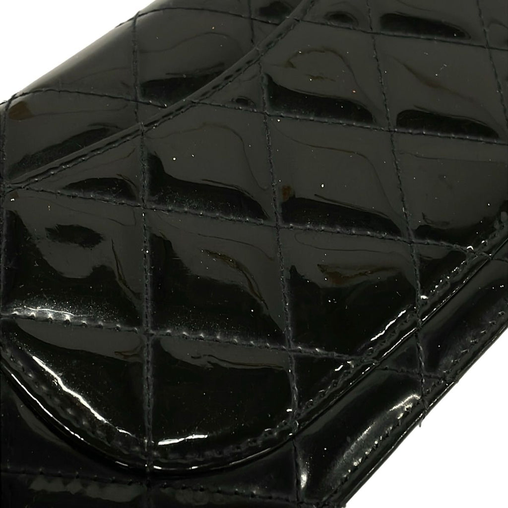 Chanel Wallet Quilted Black CC Logo Leather — view 7
