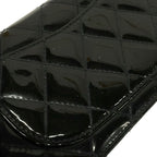 Chanel Wallet Quilted Black CC Logo Leather — view 7