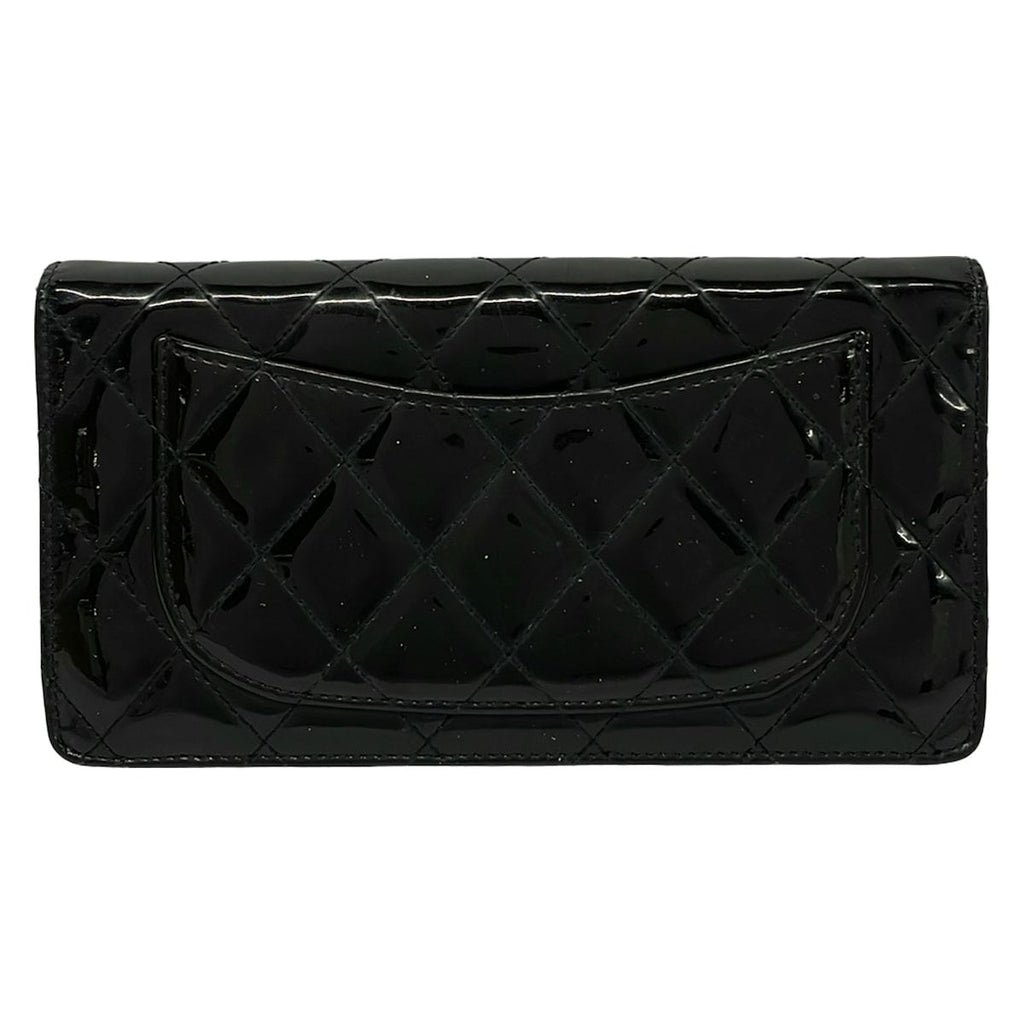 Chanel Wallet Quilted Black CC Logo Leather — view 2
