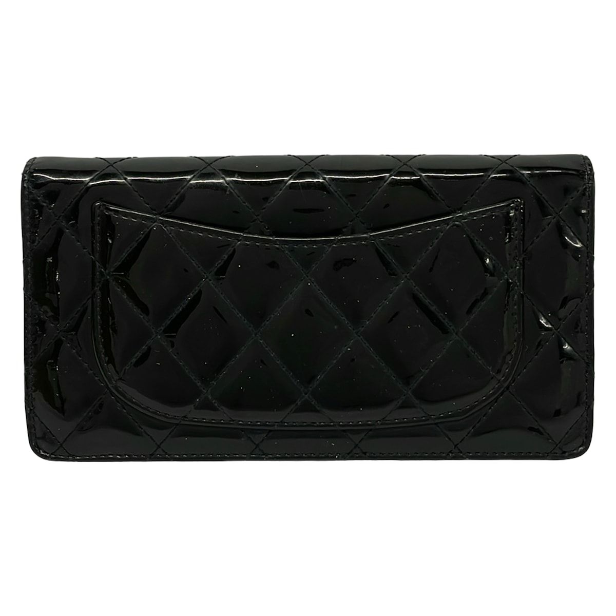 Chanel Wallet Quilted Black CC Logo Leather — view 2
