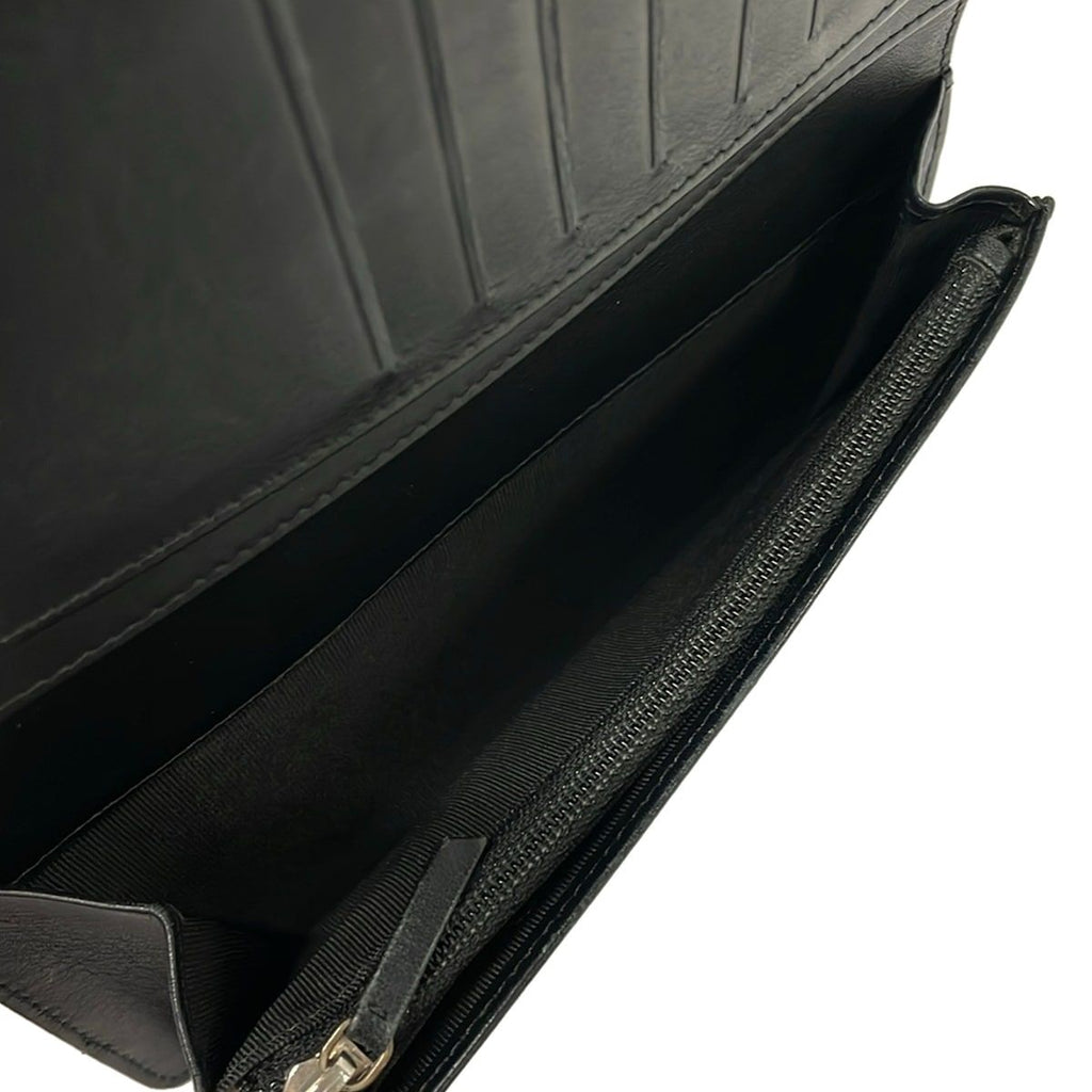 Chanel Wallet Quilted Black CC Logo Leather — view 4