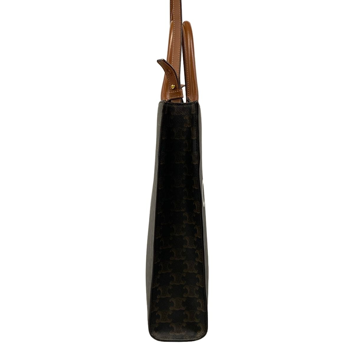 Celine Tote Small Vertical Cover Dark Brown Black Multi Leather — view 2