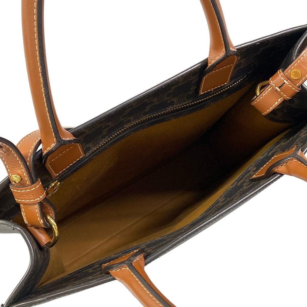 Celine Tote Small Vertical Cover Dark Brown Black Multi Leather — view 7