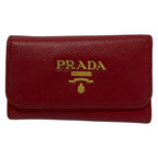 Prada Key Case Fuoco 6 Hook Leather Key Holder