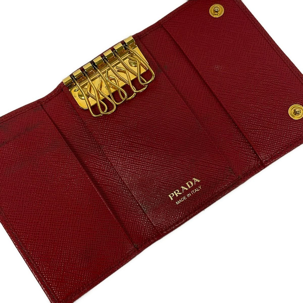 Prada Key Case Fuoco 6 Hook Leather Key Holder — view 3