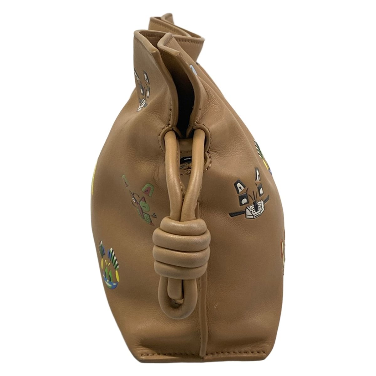 Loewe Clutch Cats Flamenco Mini Brown Multi Lewis Wayne Collaboration — view 4