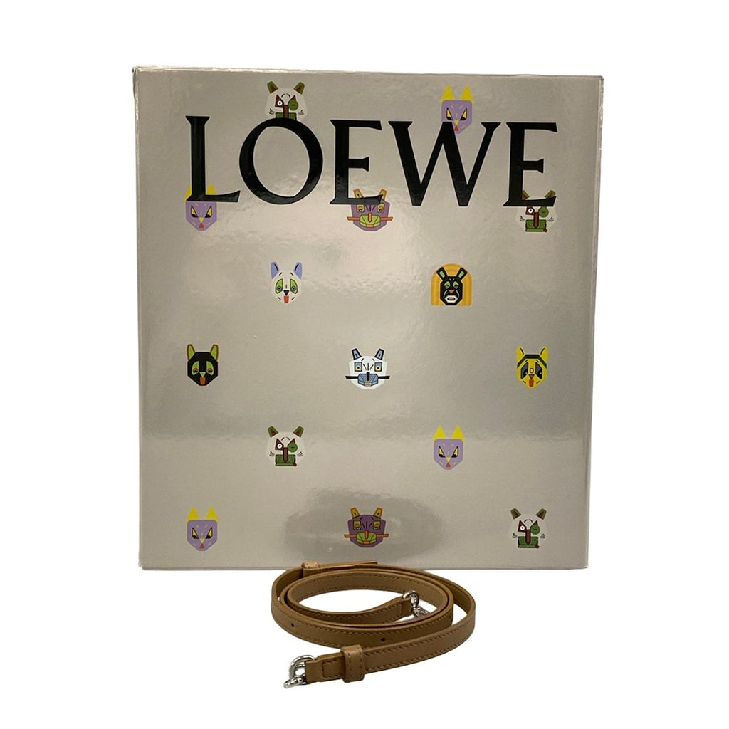 Loewe Clutch Cats Flamenco Mini Brown Multi Lewis Wayne Collaboration — view 8