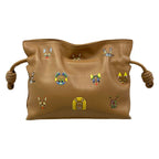 Loewe Clutch Cats Flamenco Mini Brown Multi Lewis Wayne Collaboration — view 3