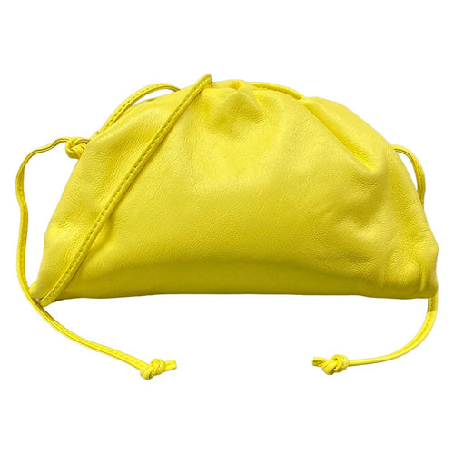 Bottega Veneta Shoulder Bag the Pouch Yellow Leather