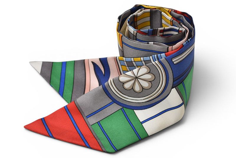 Hermes Twill Scarf Silk Voltes Et Pirouettes Multicolor