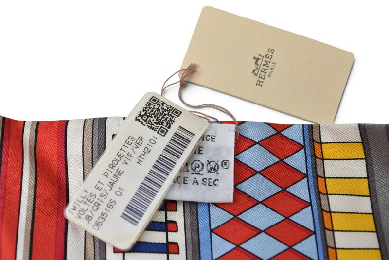 Hermes Twill Scarf Silk Voltes Et Pirouettes Multicolor — view 6
