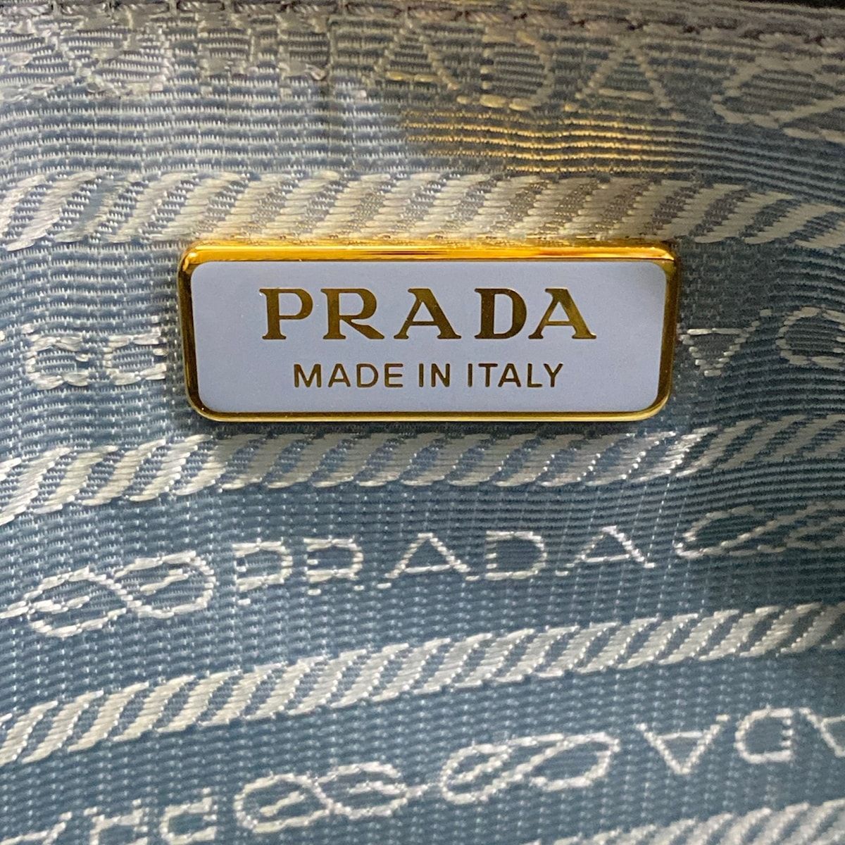 Prada Shoulder Bag Light Blue Chain Leather — view 9