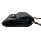 Chanel Wallet Classic Chain Clutch Quilted Black Gold — view 9