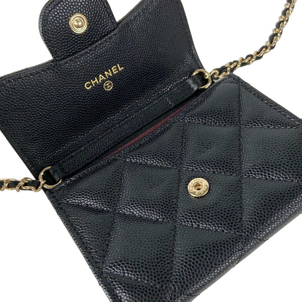 Chanel Wallet Classic Chain Clutch Quilted Black Gold — view 3