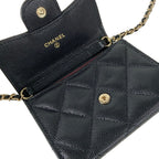 Chanel Wallet Classic Chain Clutch Quilted Black Gold — view 3