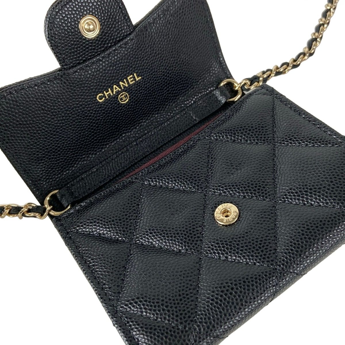 Chanel Wallet Classic Chain Clutch Quilted Black Gold — view 3