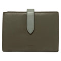Celine Bifold Wallet Strap Beige Light Blue Leather