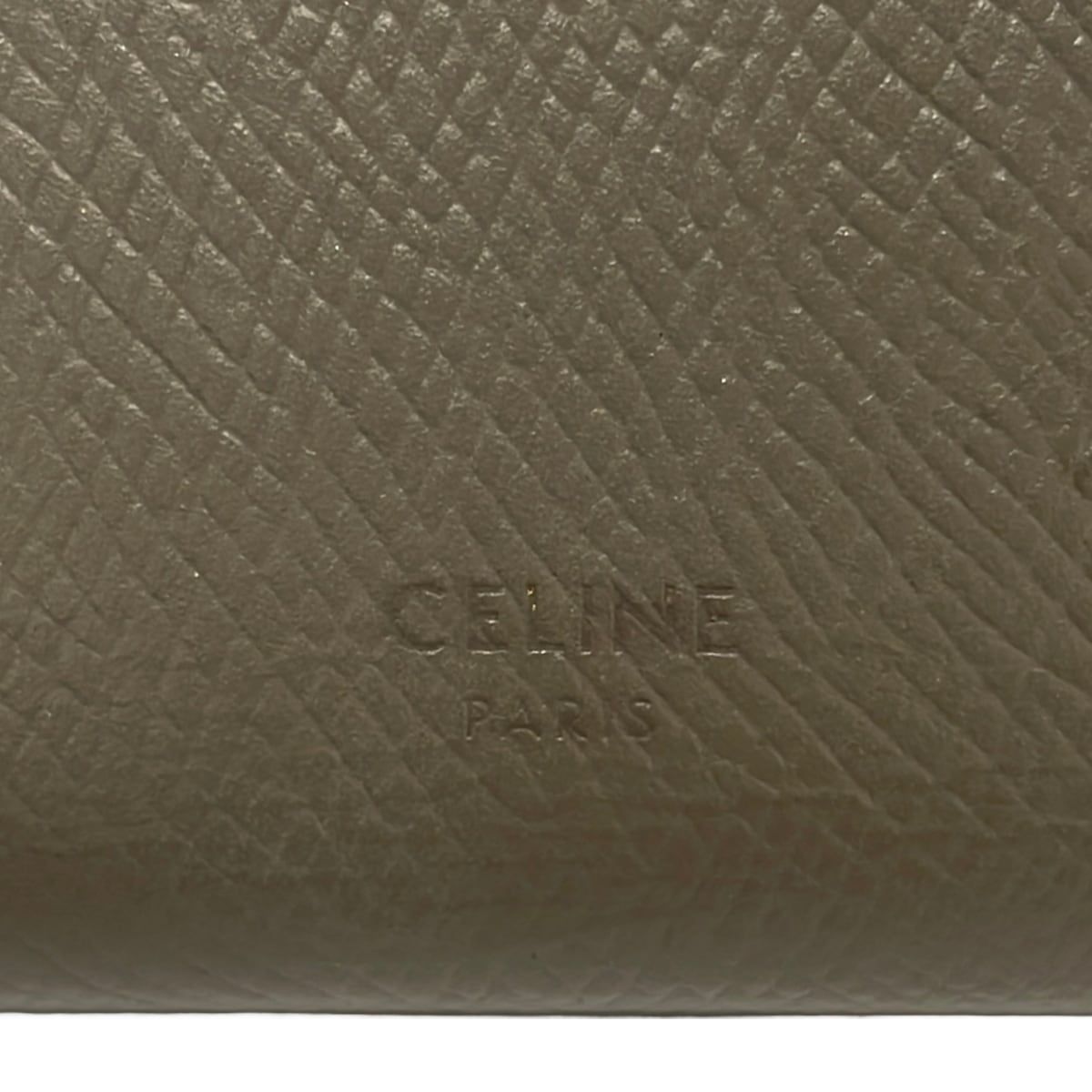 Celine Bifold Wallet Strap Beige Light Blue Leather — view 5