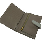 Celine Bifold Wallet Strap Beige Light Blue Leather — view 3