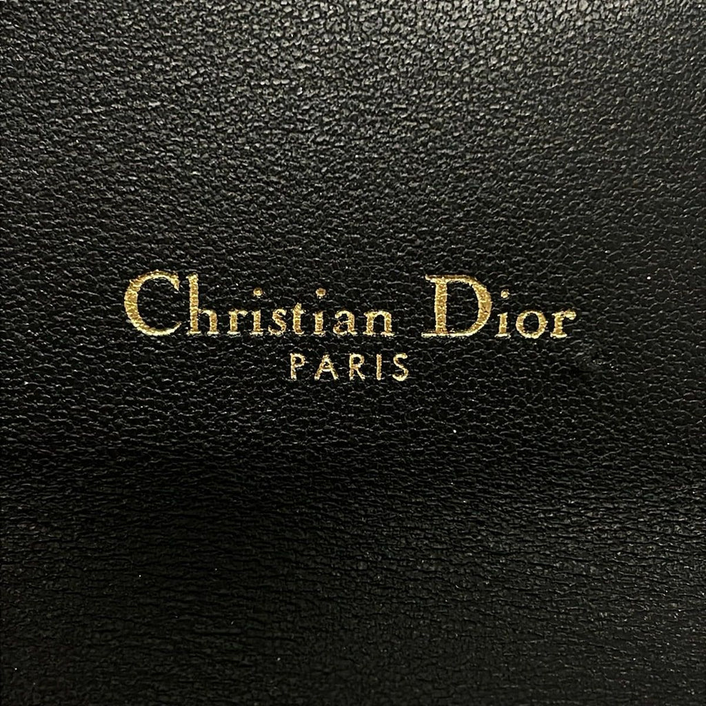 Dior Key Case Saddle Black Leather Key Holder — view 5