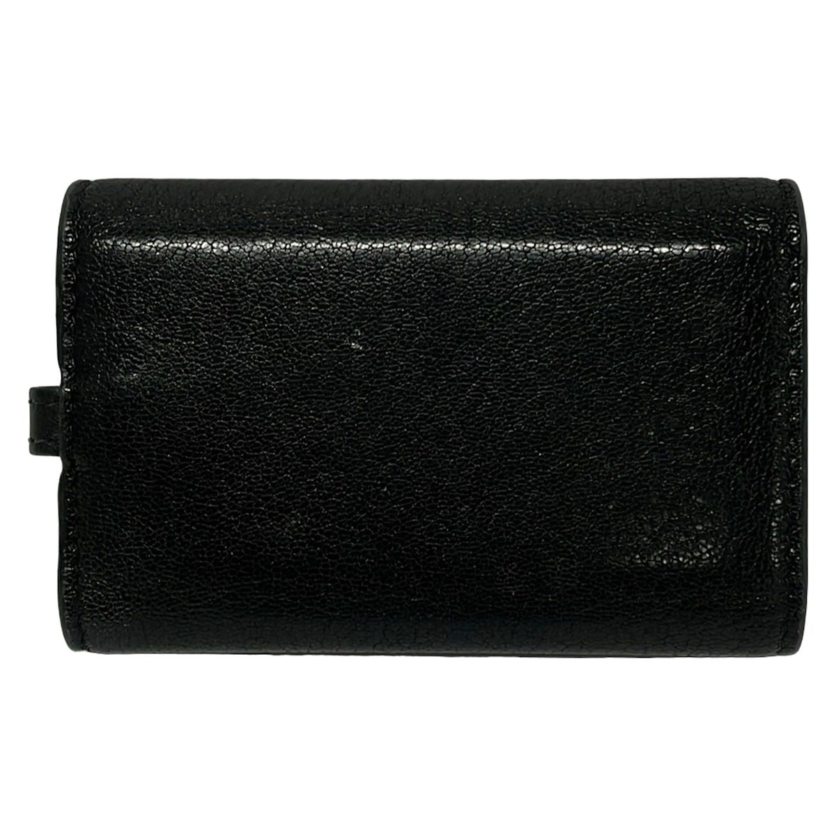 Dior Key Case Saddle Black Leather Key Holder — view 2