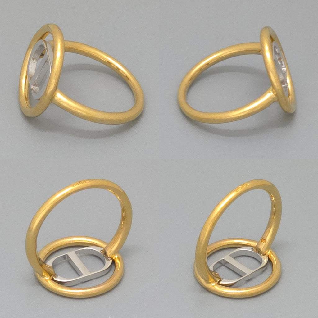 Dior Montaigne Ring S CD Signature Gold Silver