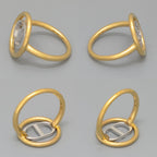 Dior Montaigne Ring S CD Signature Gold Silver