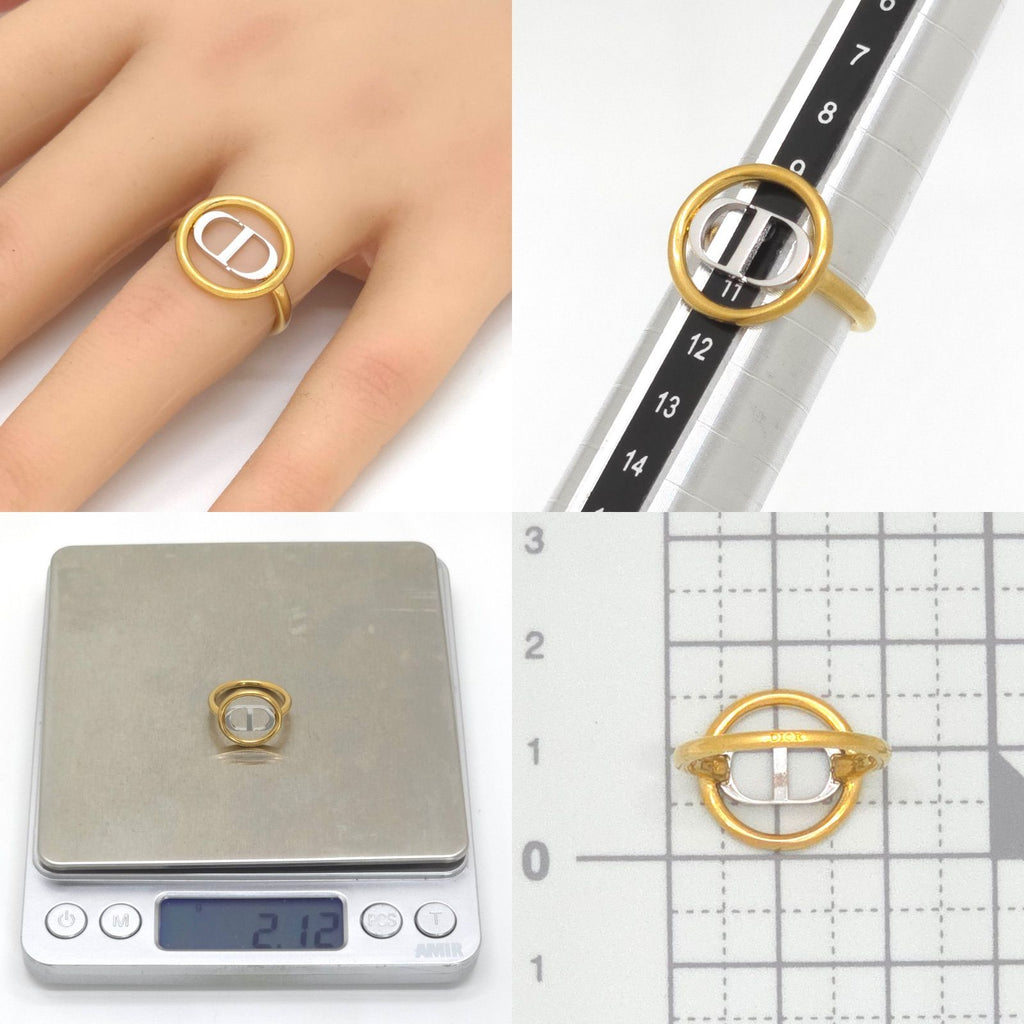 Dior Montaigne Ring S CD Signature Gold Silver