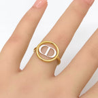 Dior Montaigne Ring S CD Signature Gold Silver