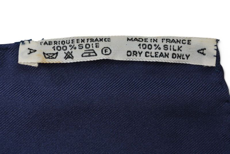 Hermes Carre 90 Scarf Apron Dole Yellow Gold Spurs Vintage Navy White — view 7