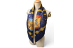 Hermes Carre 90 Scarf les Tambours Taiko Vintage Navy — view 2